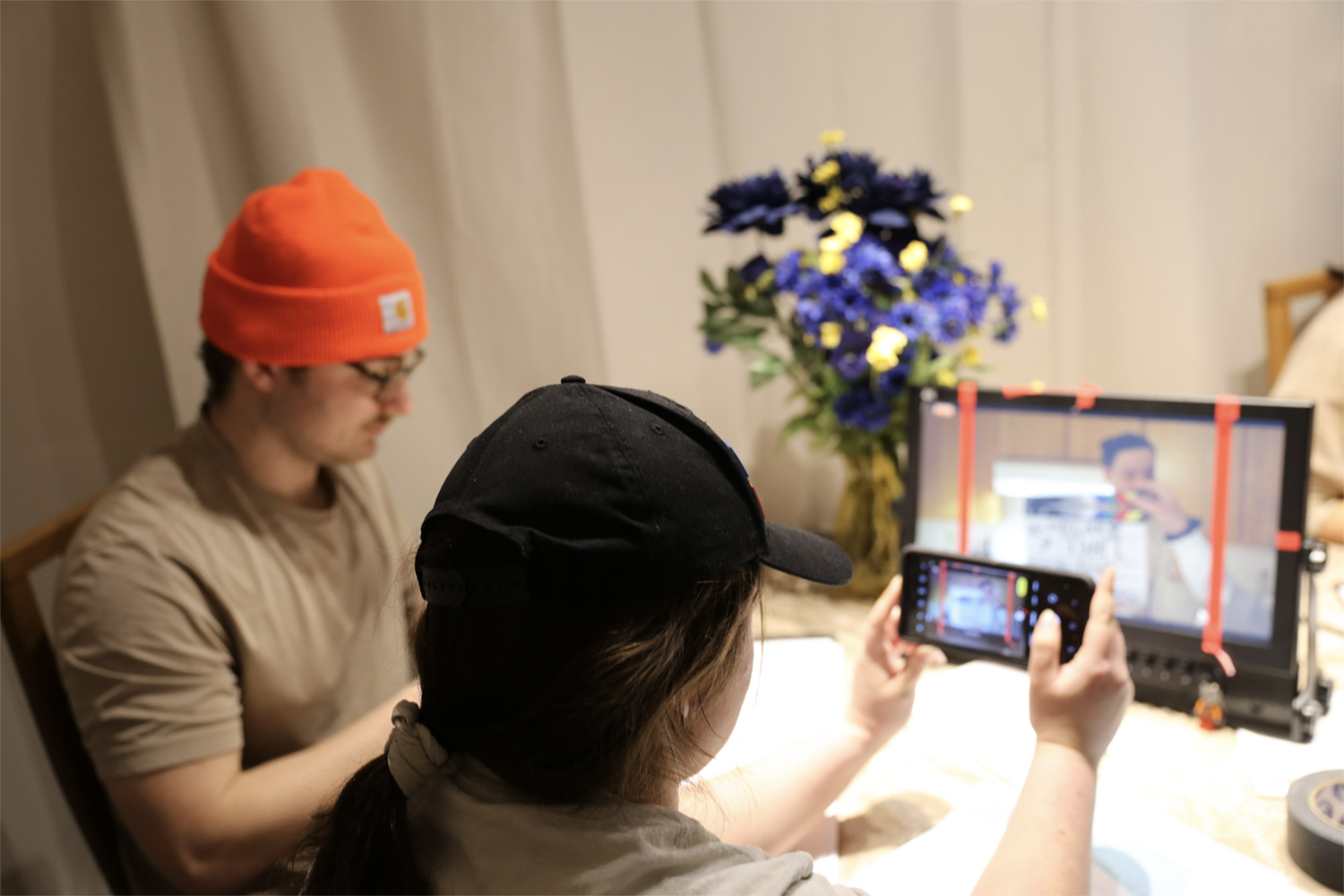 Strange Embrace BTS Crew on the set of Strange Embrace. UAF Photo by Maya Salganek