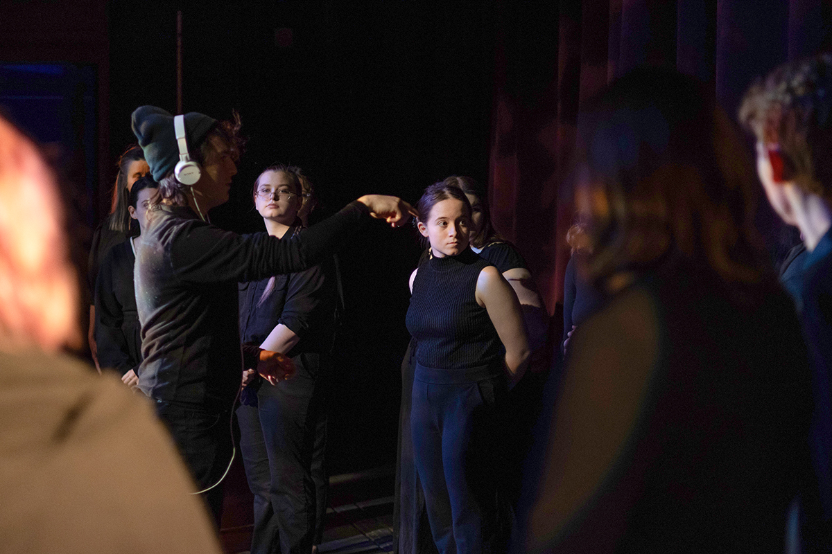 TAOS, Day 2, image 40 Cast members in the choir get ready for their performance. Photo credit: Eric Marshall