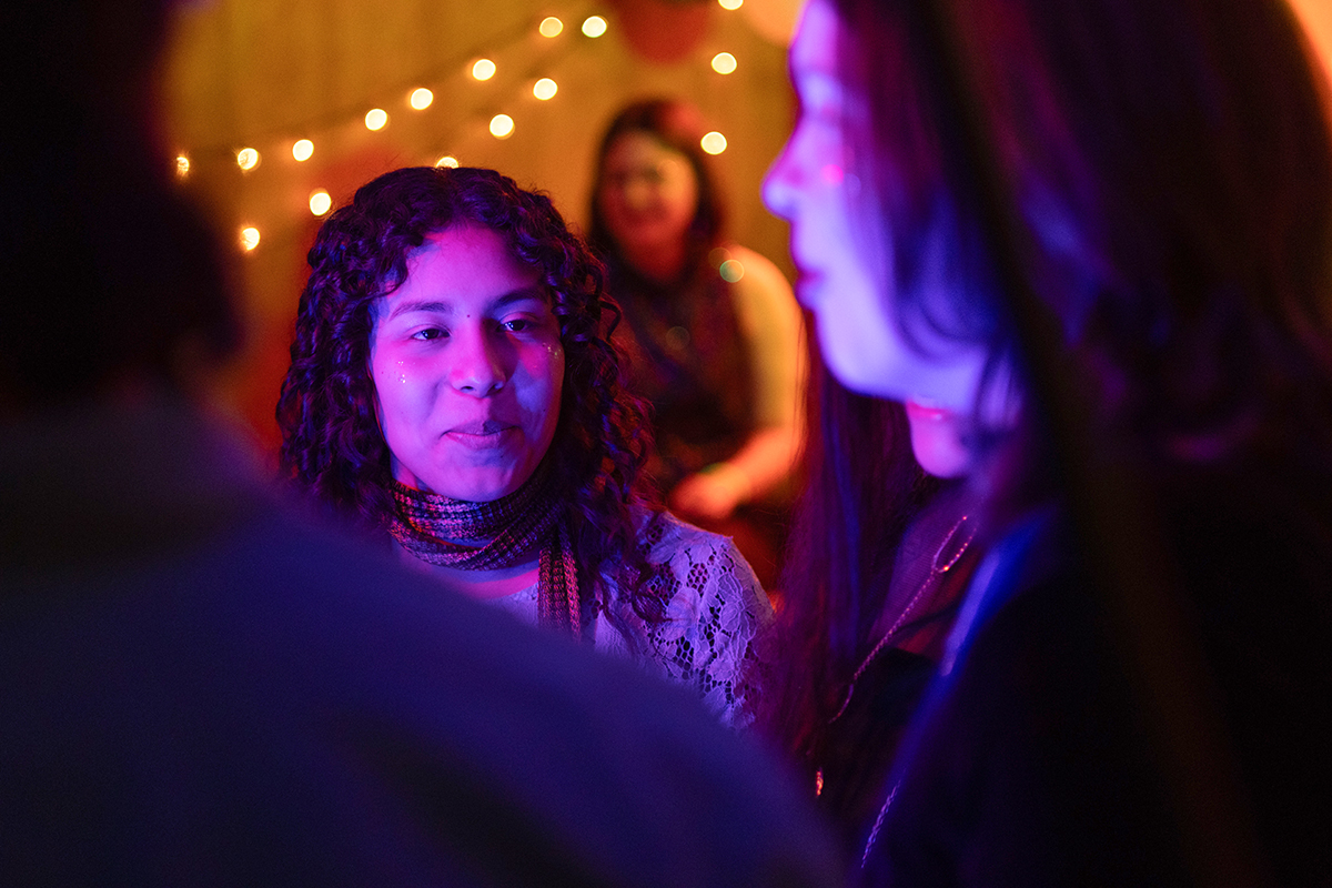 TAOS, Day 6, image 102 Julieth Harvey during a party scene in The Anatomy of Sound. Photo credit: Eric Marshall