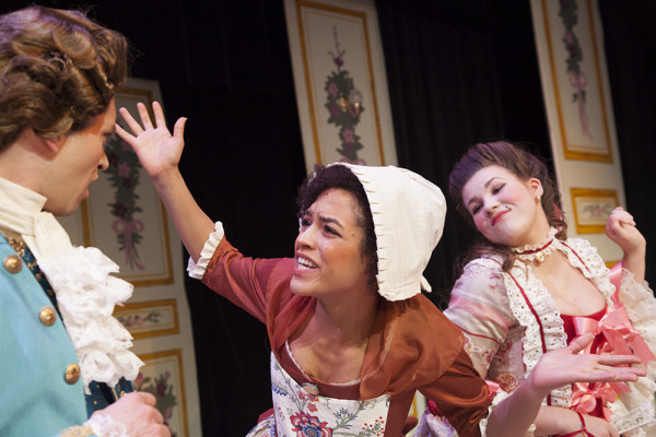 'Tartuffe' production image valere-dorine-mariane