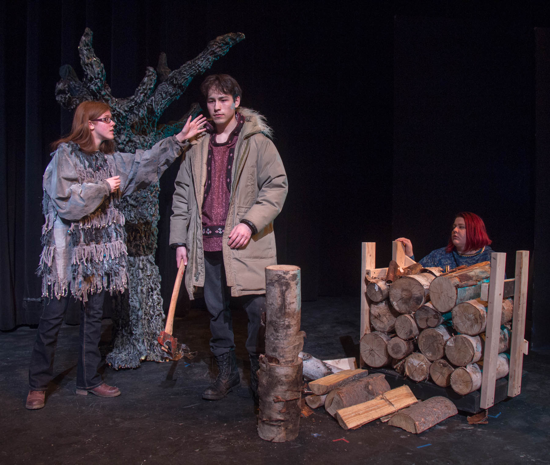 'Cacetugmi' featuring (from left to right) Brittany Bowling, Jared Olin, and Bella Sellers.