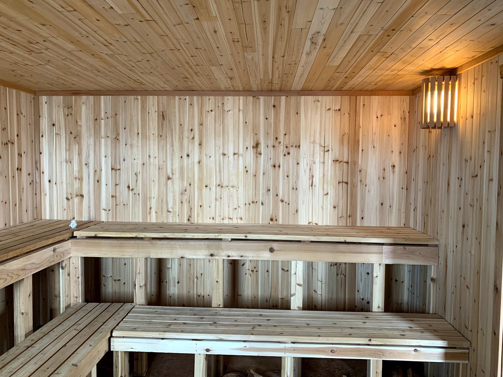 A peek inside the sauna