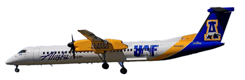 AK Airlines DHC-8 402, University of Alaska Fairbanks Nanooks Special Livery Painting