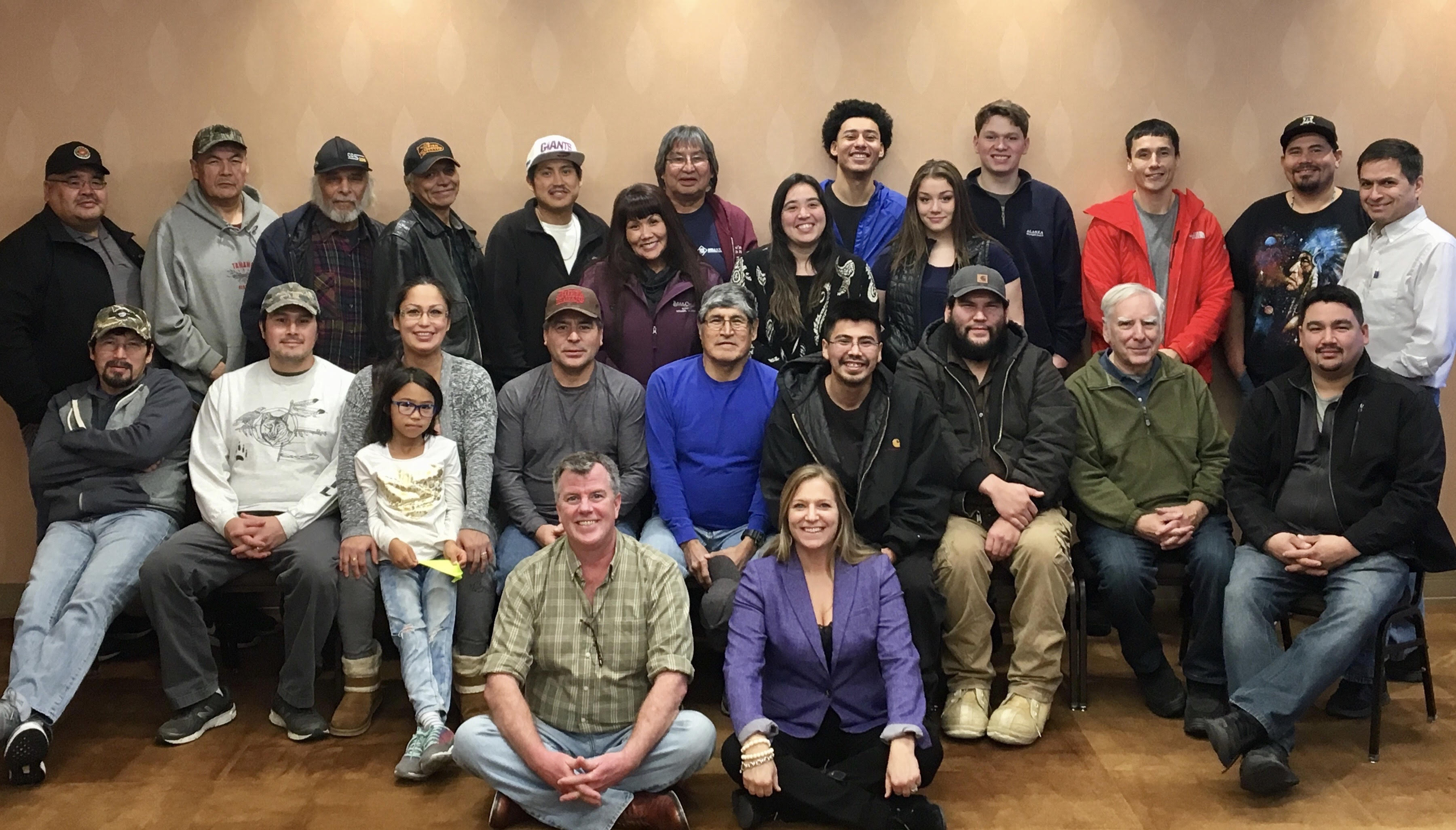 photograph of the UAF Tribal Governance Introduction to Board of Game Class, held in partnership with Tanana Chiefs Conference, during Board of Game statewide meeting in Anchorage on November 11, 2017. 