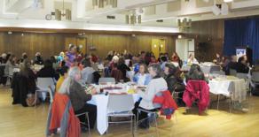 The ballroom housed a full house for the luncheon
