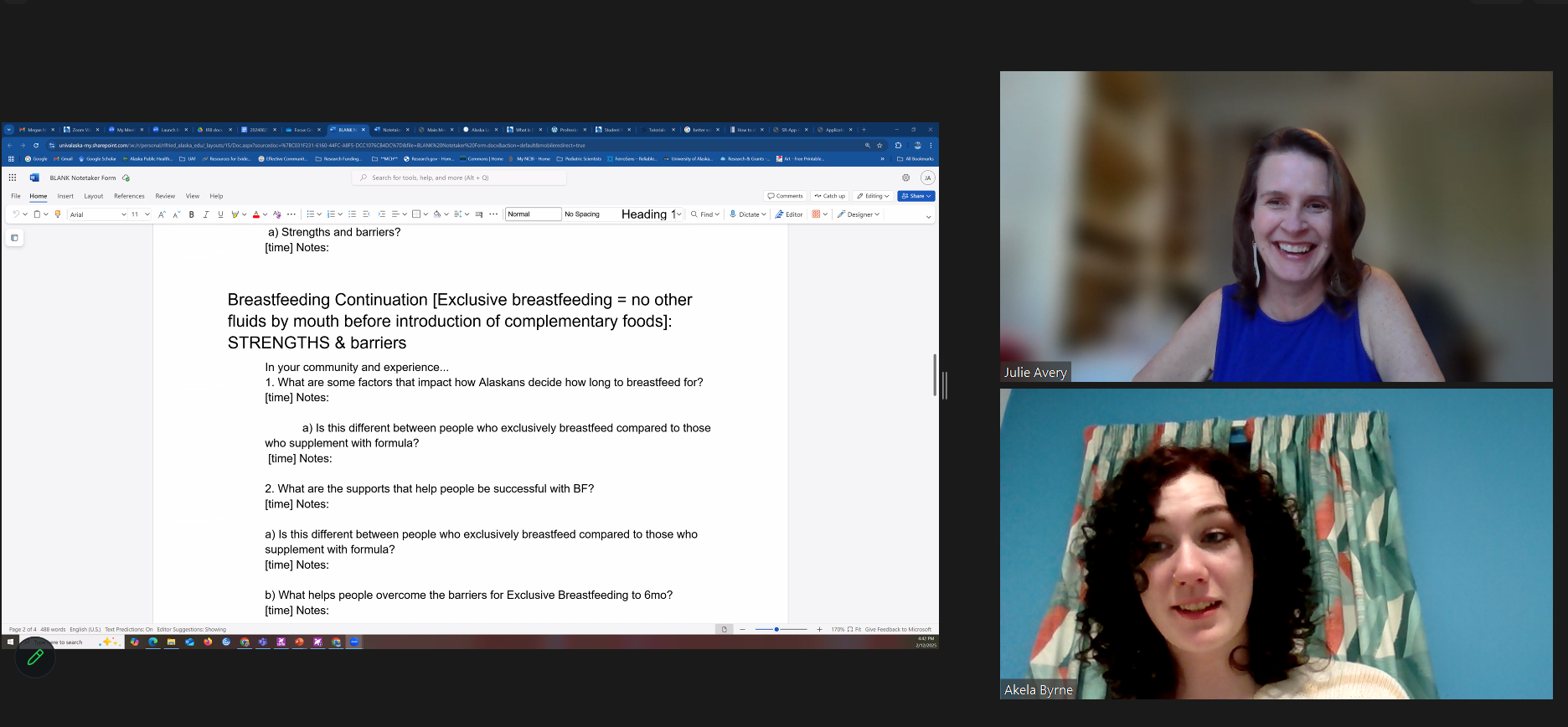 Akela and Dr. Avery meet over zoom while Akela studies abroad