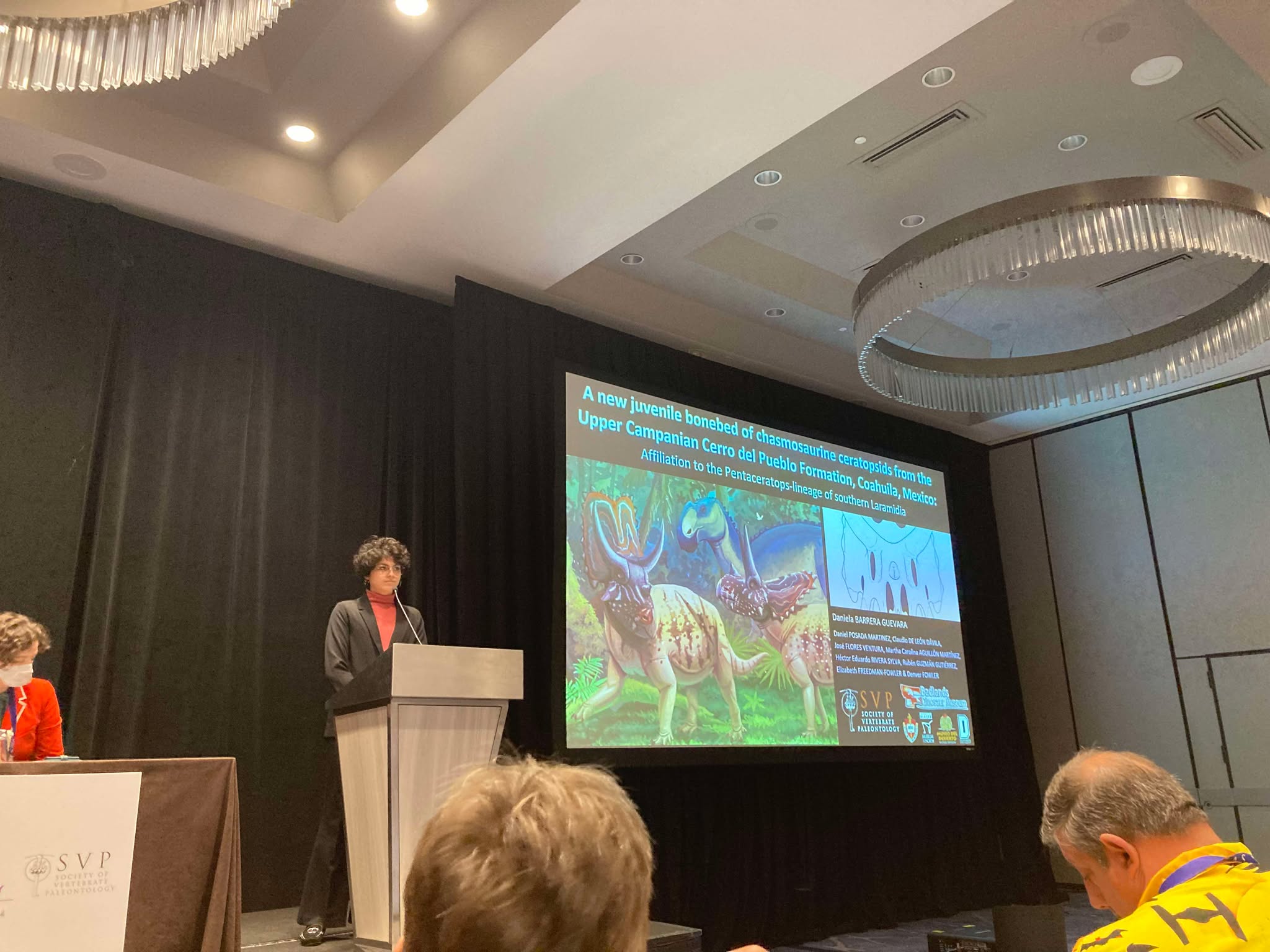 Daniela presents their research at the 2024 Society of Vertebrate Paleontology Annual Meeting in Minneapolis, Minnesota.