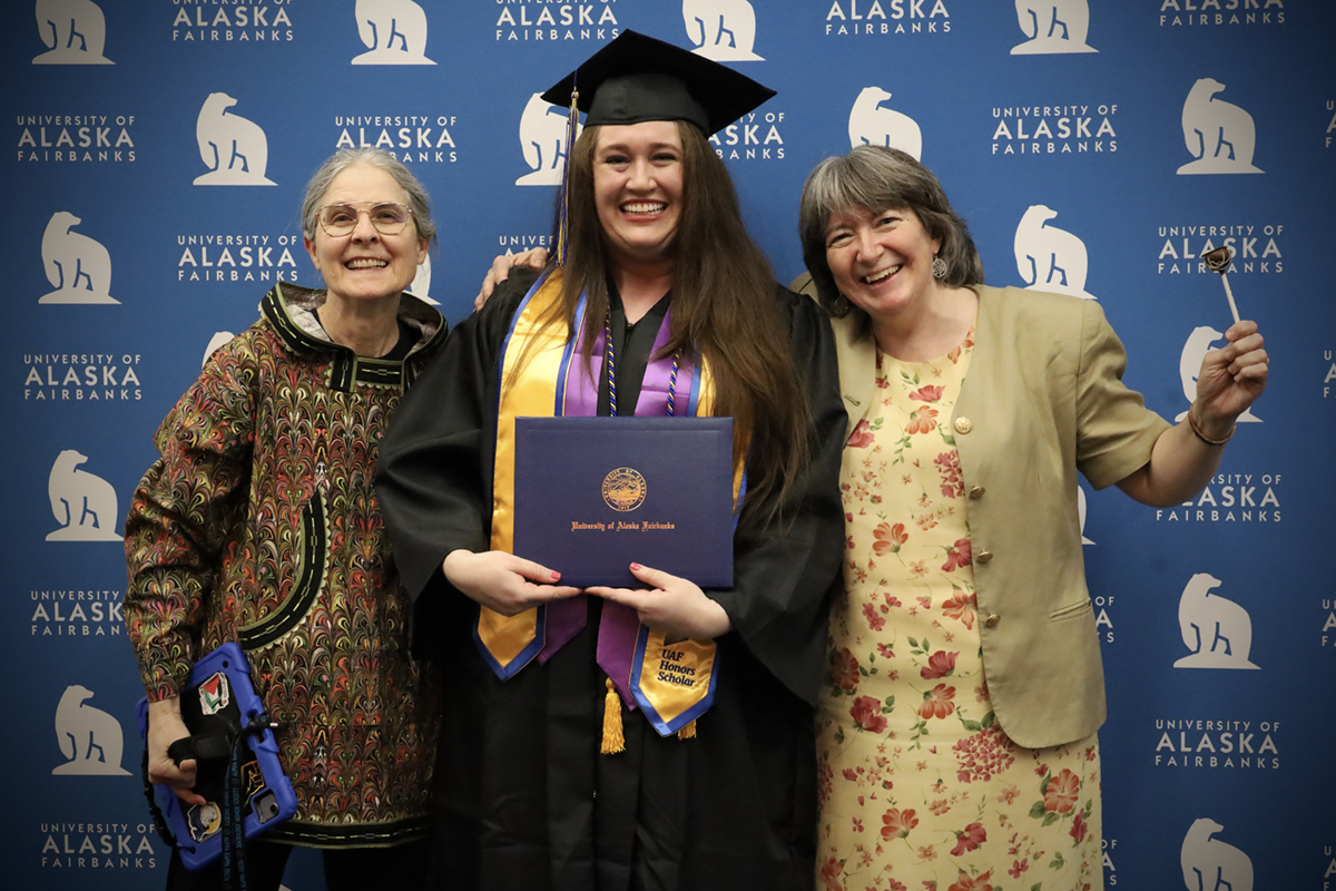 Left to right: Kayt Sunwood, Sarah Manriquez, and Carol Gray. Photo by Andy Padilla
